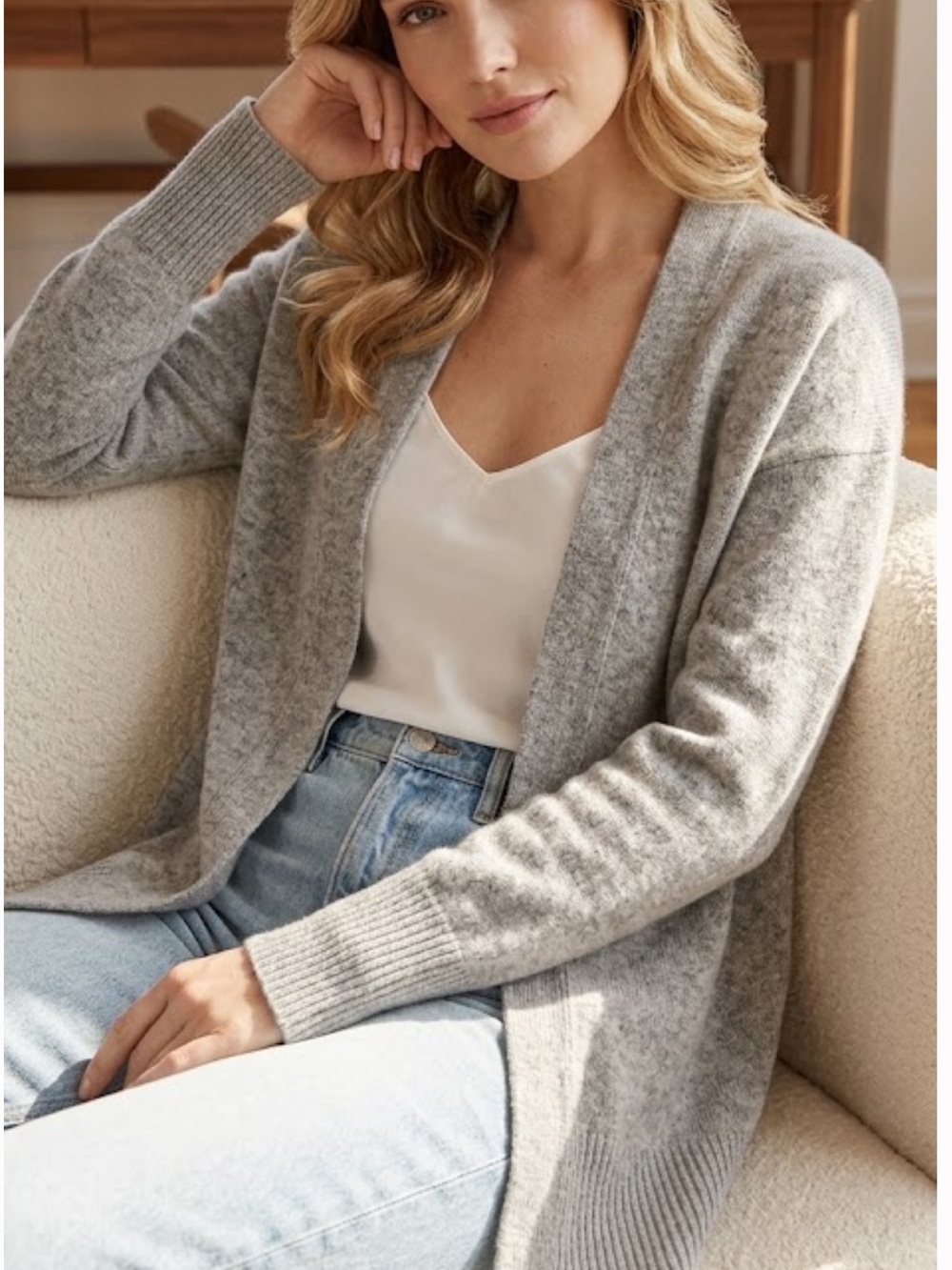 Babaton  Women's Open Front Cashmere Cardigan Size S